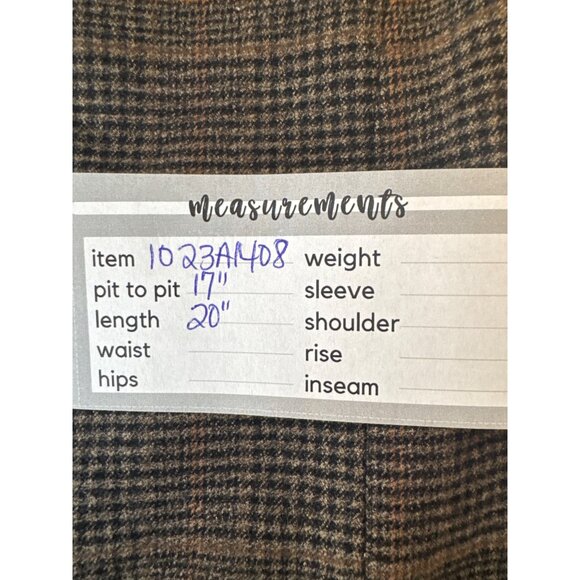 ZARA Womens XS Brown Camel Plaid Wool Blend Vest - Picture 4 of 10